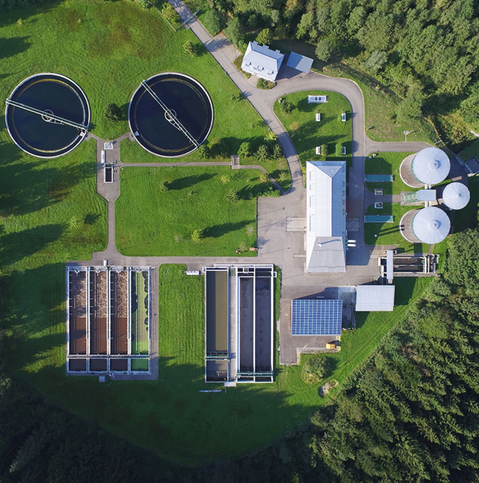 Aeration tanks at a wastewater treatment plant